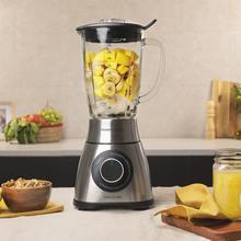 Mixeur-blender Power Black Titanium 1300 PerfectMix. 1300 W de puissance, lame de 6 feuilles avec revêtement en titane noir, capacité d'1,8 litre et filtre pour jus.