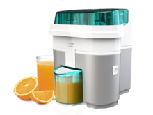 Exprimidor Naranjas eléctrico EssentialVita Twice White. 90 W, Doble Cabezal y Cortador, Filtro para Pulpa, Vaso 500ml, Piezas aptas para lavavajillas