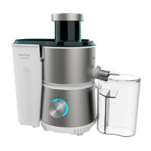 Centrifugeuse Juice&Fresh 400 Titan White. 400 W, 20000 tr/min, format compact, 2 vitesses, disque avec revêtement en titane noir, système anti-gouttes, bol de 350 ml