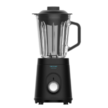 Power Black Titanium 1000.Batidora de Vaso de 1000 W, Cuerpo de Acero Inoxidable, Cuchilla de 4 Hojas con Recubrimiento de Titanio Negro, Jarra de Vidrio 1,5 L, 5 Velocidades