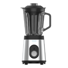 Frullatore a caraffa Power Black Titanium 1000 Inox 1000 W, corpo in acciaio inossidabile, 6 lame con rivestimento in titanio nero, caraffa in vetro 1,5 L, 5 velocità