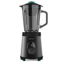 Power Black Titanium 1200 Inox. 04158 de 1200 W, Acero inoxidable, Cuchilla 6 Hojas con Recubrimiento Titanium Negro y Jarra de Vidrio Fundido de 1,5