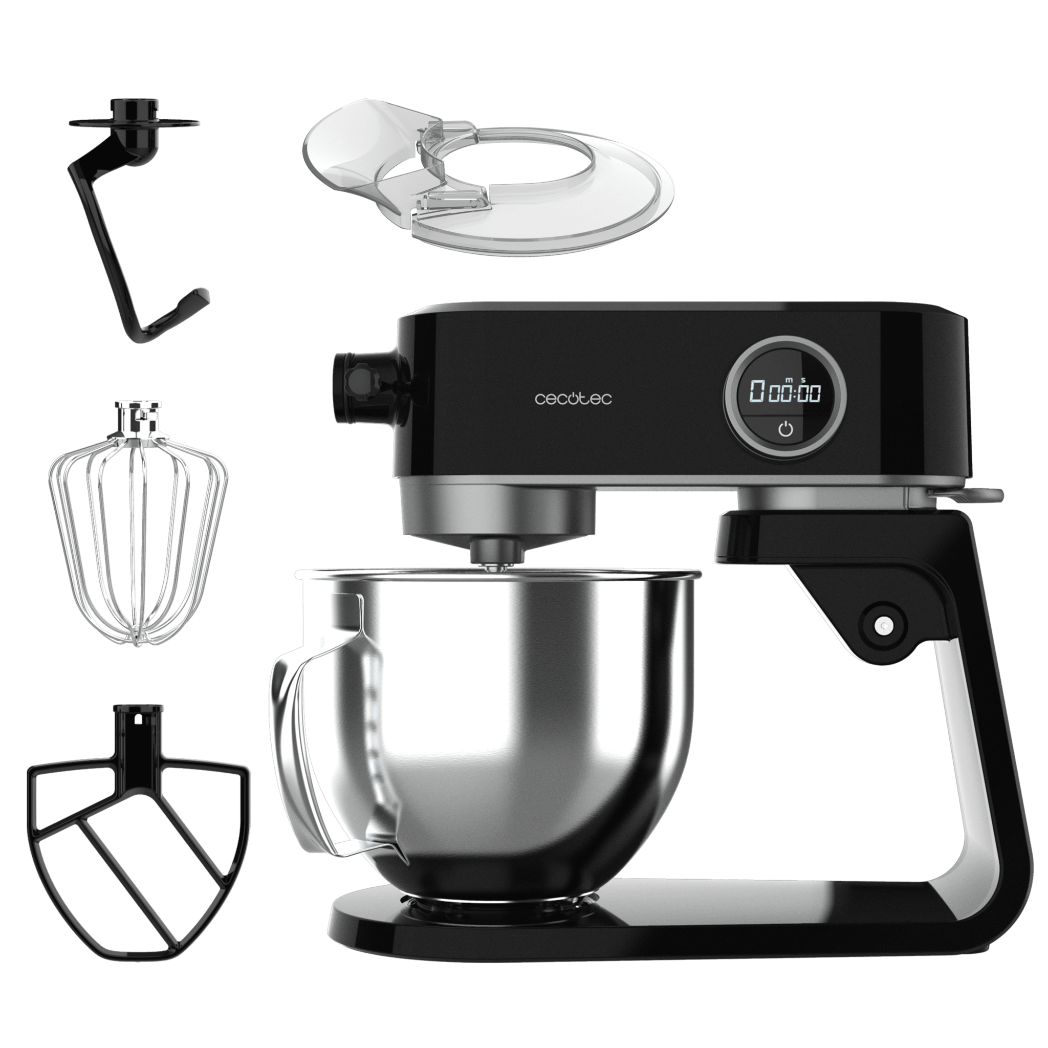 Planetaria Twist&Fusion 4000 Luxury Black. 800 W, corpo in alluminio pressofuso, motore DC, 8 velocità, luce LED, ciotola in acciaio inossidabile da 5,2 L