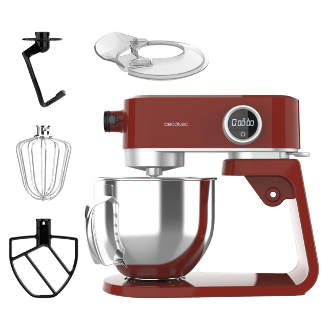 Amasadora Cecotec Twist&Fusion 4000 Luxury Red con accesorios incluidos