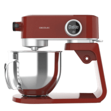 Robot pétrisseur Twist&Fusion 4000 Luxury Red. Robot pétrisseur en aluminium fondu avec moteur DC de 800 W, 8 vitesses, lumière LED et bol en acier inoxydable de 5,2 L.