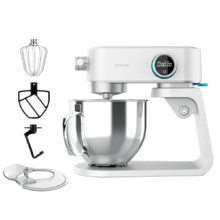 Twist&Fusion 4000 Luxury White Knetrmaschine 800 W, Aluminiumgussgehäuse, DC-Motor, 8 Geschwindigkeiten, LED-Licht, 5,2-Liter-Edelstahlschüssel