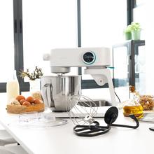 Robot pétrisseur Twist&Fusion 4000 Luxury White. Robot pétrisseur en aluminium fondu avec moteur DC de 800 W, 8 vitesses, lumière LED et bol en acier inoxydable de 5,2 L.