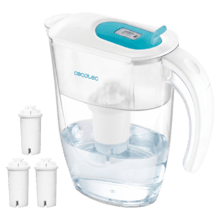 Carafe filtrante H2ONature 2400 Active. Filtre à quatre couches, indicateur LCD, capacité maximale de 2,4 litres sans filtre, couvercle amovible et 3 filtres inclus.