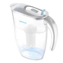 Carafe filtrante H2ONature 2400 Active Pro Filtre expert à quatre couches, Indicateur LCD, capacité maximale de 2,4 litres sans filtre, couvercle amovible, 3 filtres inclus.