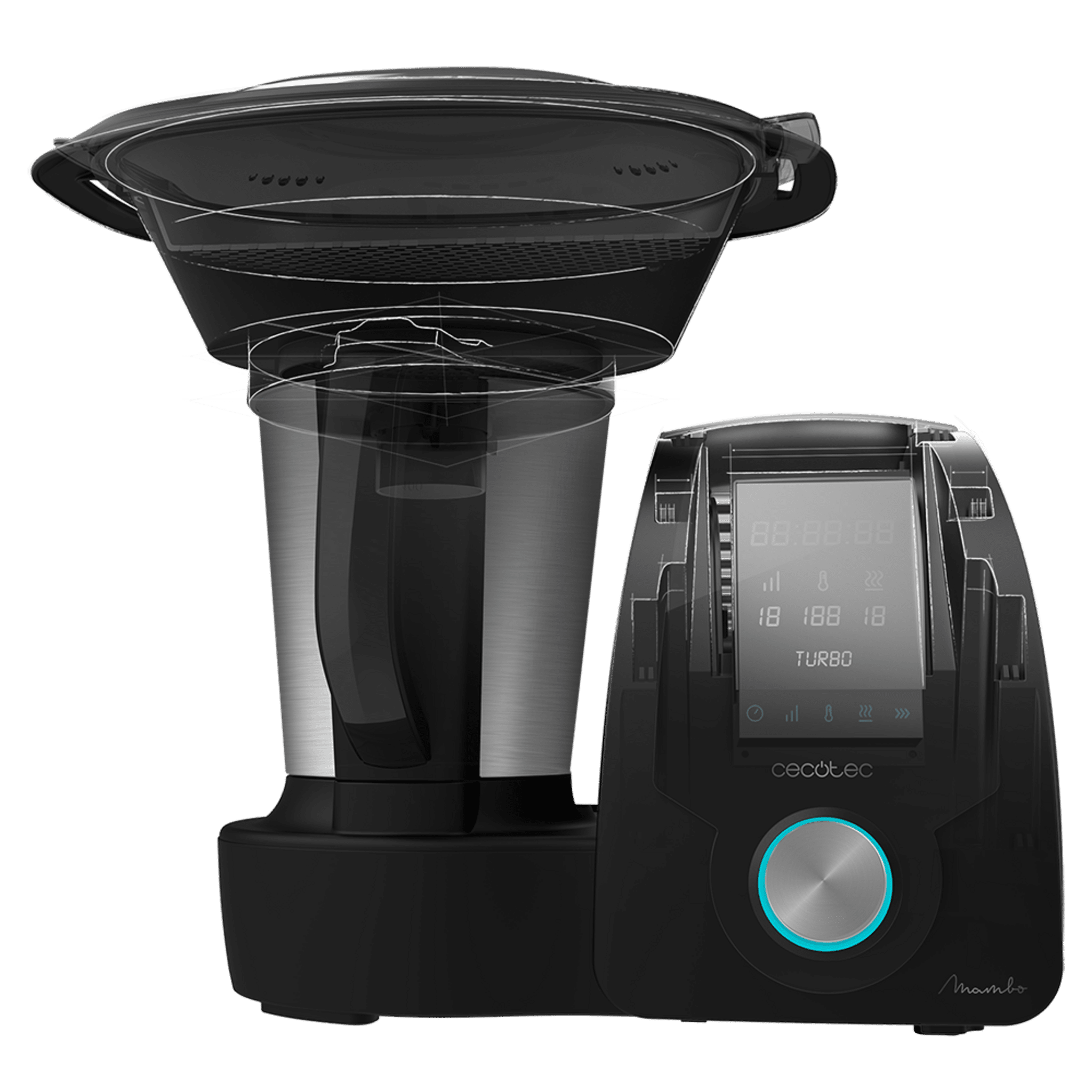 Robot de cocina - CECOTEC 04150, 230 V, Negro