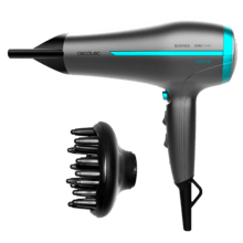 Iónico Bamba IoniCare 5200 Aura, Secador de pelo de 2300 w de potencia, motor DC, con ion real, gran caudal de aire, 2 velocidades y 3 temperaturas, 1,8m de cable, Negro