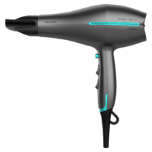 Iónico Bamba IoniCare 5300 Maxi Aura Black. Secador de cabelo com 2200 W, motor CA, função de ar frio, cabo de 1,8 m, inclui difusor e concentrador, preto