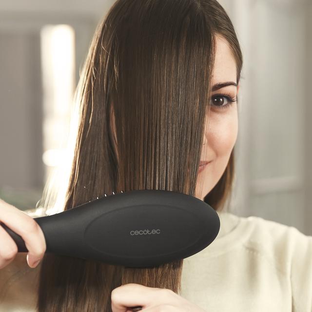 Bamba InstantCare 900 PerfectBrush Glättungsbürste. Einstellbare Temperatur 140-220ºC, Beschichtung mit Keratin und Arganöl, Real Ion Generator