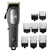 PrecisionCare Pro Clipper Titanium Go Clipper. Lithium-Akku, Klingen aus Edelstahl, Autonomie bis zu 2 Stunden, 8 Kämme, Feineinstellung, kabelgebunden und kabellos einsetzbar