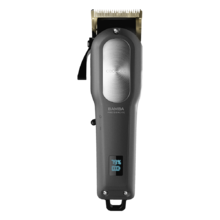 Aparador Bamba PrecisionCare Pro Clipper Titanium Go. Bateria de lítio, lâminas de aço inoxidável, Autonomia até 2 horas, 8 pentes, Ajuste de precisão, Utilização com e sem fios