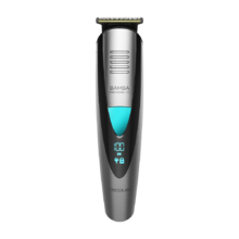 Tondeuse barbe et cheveux Bamba PrecisionCare Multigrooming Pro. Multifonction 5 en 1, étanche, batterie au lithium, lames avec revêtement en titane, écran numérique, 13 réglages de longueur, 6 peignes