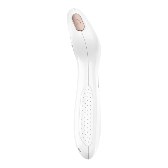 Vista lateral de la lima eléctrica CECOTEC Bamba SkinCare Silky con botón de liberación de rodillo