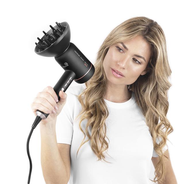 Secador de cabelo iónico Bamba IoniCare 6000 RockStar Fire com motor digital, 2000 W de potência, iões reais, 5 definições de temperatura, função Ar frio