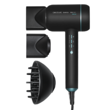 Haartrockner mit Brushless digitalem Motor, echtem Ionen und magnetischen Zubehörteilen.