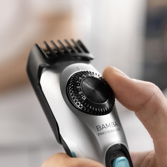 Bamba PrecisionCare AllDrive. Barbero y Cortapelos Perfecto para Barbas, Cuchillas con Revestimiento de Titanio, Dial de precisión, Diseño ergonómico, Incluye accesorios