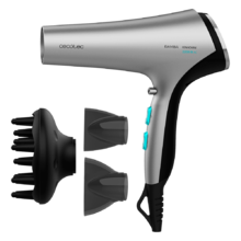 Bamba Ionicare 5320 Flashlook Black. Secador de pelo con Potencia 2200 W, Ion real, 2 Boquillas, Difusor, Haircare, Función aire frío, 2.5 m cable, 3 Temperaturas, 2 Velocidades