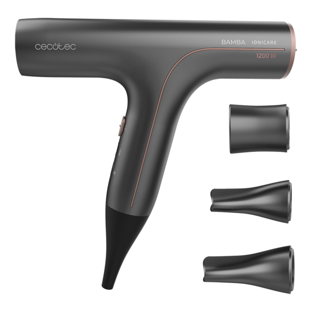 Secador de pelo CECOTEC Bamba IoniCare 6000 RockStar Soft con 3 boquillas magnéticas