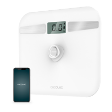 Surface Precision EcoPower 10200 Smart Healthy. Báscula de baño Con pulsador, Superficie de vidrio templado de alta seguridad, Sensores de precisión, App