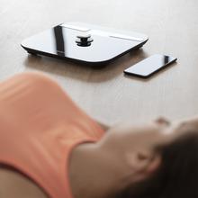 Surface Precision EcoPower 10200 Smart Healthy Black. Báscula de baño Con pulsador, Superficie de vidrio templado de alta seguridad, Sensores de precisión, APP
