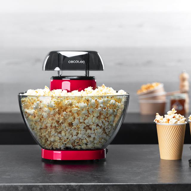 Fun&Taste P'Corn Easy Elektrischer Popcorn-Popper. 1200 W, Luftinjektionssystem, abnehmbare Schüssel, Antihaftbeschichtung und abnehmbarer Deckel, einfache Bedienung, kompaktes Design