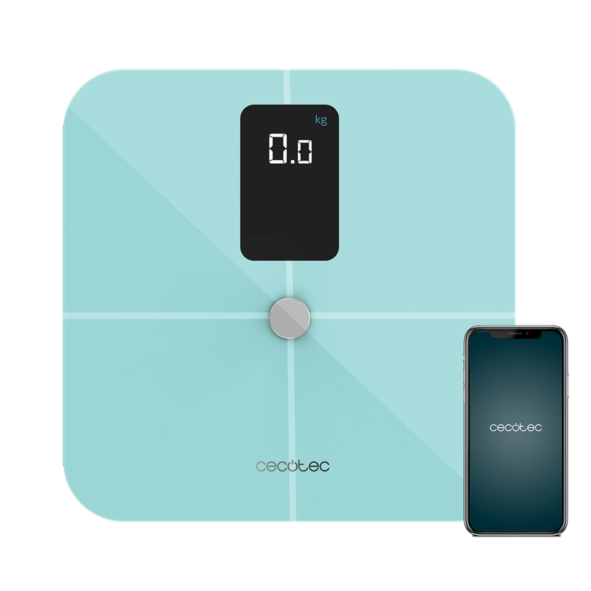 Surface Precision 10400 Smart Healthy Vision Blue Intelligente Badezimmerwaage Bioimpedanzmessung, App, Großes Display, 17 Parameter