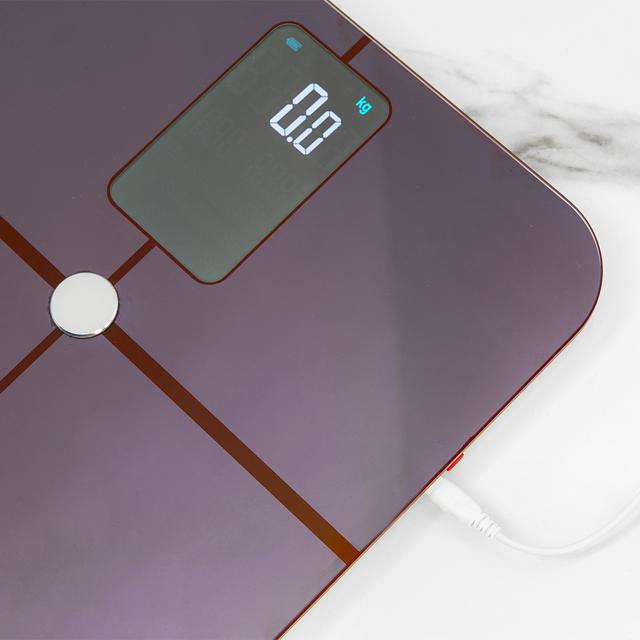 Surface Precision 10400 Smart Healthy und Vision Garnet Intelligente Badezimmerwaage Bioimpedanzmessung, App, 15 Parameter
