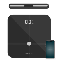 Báscula de baño Surface Precision 10600 Smart Healty Pro Dark Grey. Con App, Conectividad Bluetooth, Barra con sensores para medición de bioimpedancia, 15 Parámetros, Diseño extraplano
