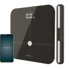 Surface Precision 10600 Smart Healty Pro Dark Grey. Báscula de baño Con App, Conectividad Bluetooth, Barra con sensores para medición de bioimpedancia, 15 Parámetros, Diseño extraplano