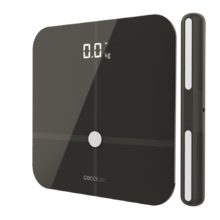 Pèse-personne Healthy Pro Dark Grey Pro. Avec app, connectivité Bluetooth, guidon avec capteurs pour mesurer la bioimpédance, 15 paramètres, design extra-plat