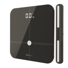 Surface Precision 10600 Smart Healty Pro Dark Grey. Báscula de baño Con App, Conectividad Bluetooth, Barra con sensores para medición de bioimpedancia, 15 Parámetros, Diseño extraplano