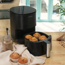 Friteuse Cecofry Deluxe Rapid Black. 2,5 litres de capacité, 1400 W de puissance, 8 modes, température jusqu'à 200 °C, panier et grille lavables au lave-vaisselle