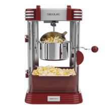 Appareil à pop-corn Fun&Taste P´Corn Classic. 300 W, design rétro, bol en acier inoxydable de 500 ml, plateau amovible, 300 W de puissance, éclairage intérieur, cuillère doseuse