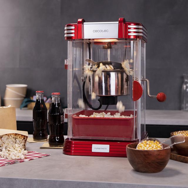 Machine à Pop-corn Fun&Taste P'Corn Easy - 1200 W, Cuisson à L'air Chaud Sans Huile, Bol Amovible, Prêt En 3 Min