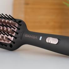 Bamba InstantCare 800 Travel Brush. Cepillo Alisador de Viaje de 26 W, Revestimiento de Cerámica y Turmalina, Temperatura máxima 190º, Calentamiento en 90 Segundos, Bolsa de Viaje