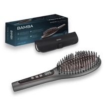 Bamba InstantCare 1100 Smooth Brush. ‌Escova alisadora elétrica Revestimento Cerâmico e Extracto de Abacate, Temperatura até 220 ºC, 9 Definições, Painel Digital