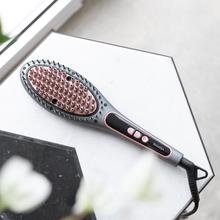 Bamba InstantCare 1100 Smooth Brush. Cepillo Alisador Eléctrico Iónico con Revestimiento de Cerámica y extracto de Aguacate, Temperatura hasta 220ºC, 9 Ajustes, Pantalla Digital