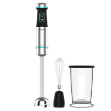 Power TitanBlack 1200 XL Cream Handmixer 1200 W, CrossBlades-Technologie mit 4-Messer-Klingen, XL-Fuß, Spritzschutz-Klingenabdeckung, Drehzahlwähler, Inklusive 800ml-Becher und Schneebesen.