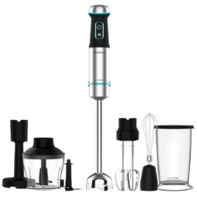 Power TitanBlack 1200 XL PerfectCream&Crush Handmixer 1200 W, 4-Klingen-Messer, XL-Fuß, Spritzschutz-Klingenabdeckung, inklusive Fleischwolf mit Messer, Schneebesen und Passiersieb.