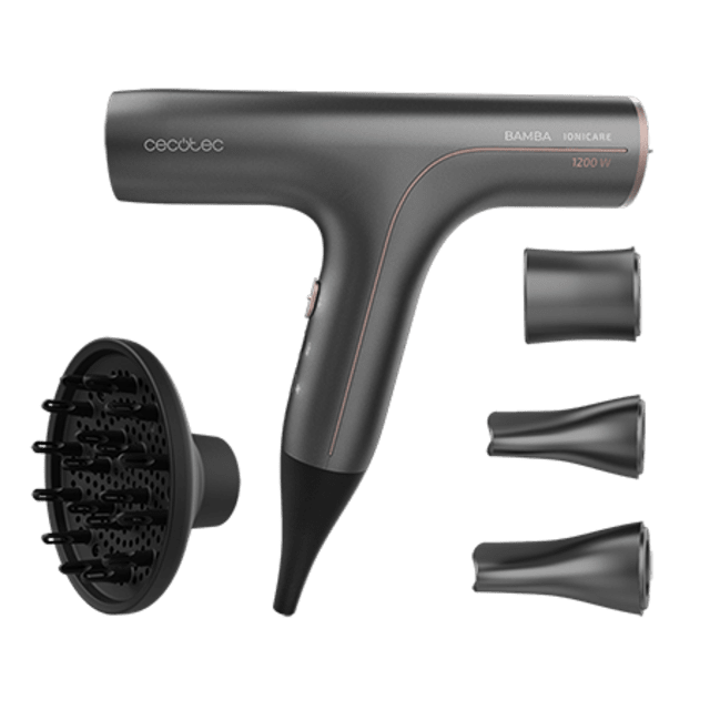 Bamba Ionico Bamba Ionicare 6000 RockStar Soft Pro. Secador de cabelo com Motor Digital, Baixo Consumo de Energia, Iões Reais, Extreme Protect, Função de Autolimpeza, 4 Acessórios