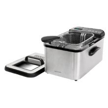 Friteuse avec huile de 3,2 litres Cleanfry Luxury 3000. 2400 W, acier inoxydable, 5 programmes préétablis et filtre OilClean.