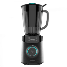 Mixeur-blender Power Black Titanium 1800 Advance. 1800 W, acier inoxydable, lame de 8 feuilles revêtues en titane noir et bol en verre fondu d’1,8 L de capacité.