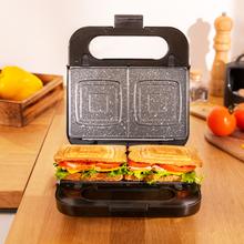 Piastra per sandwich Rock'nToast 4in1. 1000 W, capacità per 2 sandwich, finiture in acciao inossidabile, 4 piastre intercambiabili con rivestimento in pietra RockStone