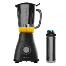 Power Black Titanium 1800 Gi Standmixer 1800 W, Edelstahl, 6-schneidige Klinge mit schwarzer Titanbeschichtung und 1,8-L-Glaskanne, inklusive tragbarer Flasche