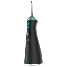 Irrigador oral portátil Bamba ToothCare 1100 Jet Liberty. 6 modos de funcionamento e 6 bocals, ecrã LED, 280ml de capacidade, 8 definições de pressão, IPX7, carregamento USB e mala de viagem