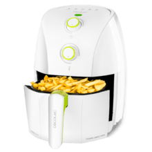 Cecofry Compact Rapid White diätetische Fritteuse, Fassungsvermögen für 400 g Kartoffeln, Temperatur 200ºC, einstellbare Zeit 0-30 min, inkl. Kochbuch